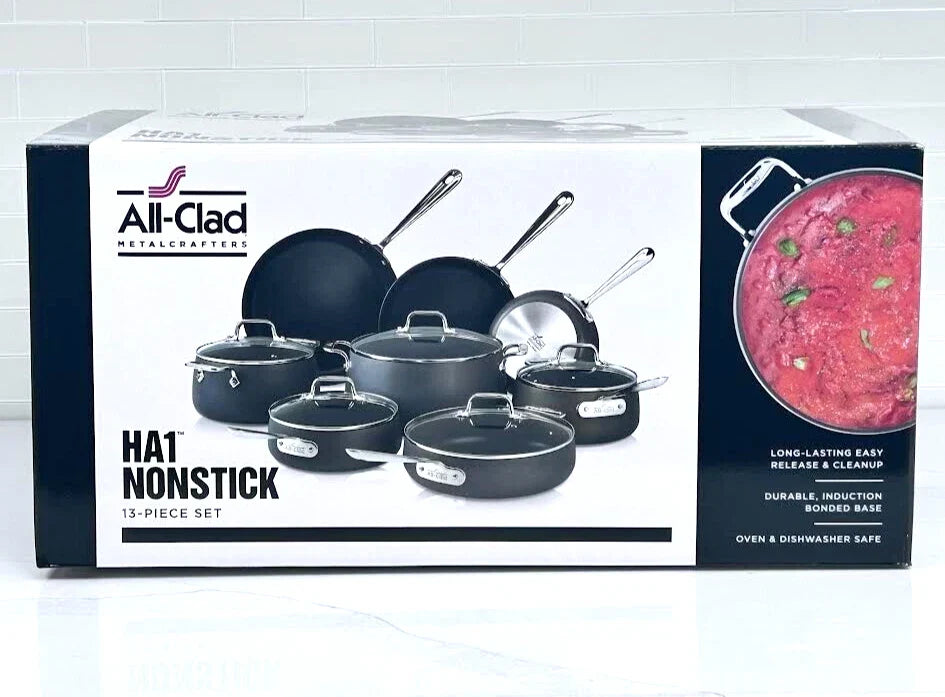 All-Clad E785SB64 HA1 Hard Anodized Nonstick 13 Piece Cookware Set